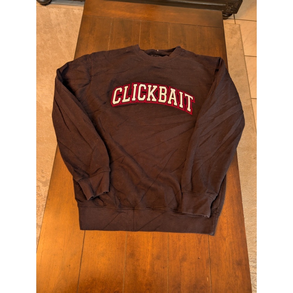 David Dobrik Fanjoy Clickbait Black Crewneck Sweatshirt Mens Unisex MEDIUM